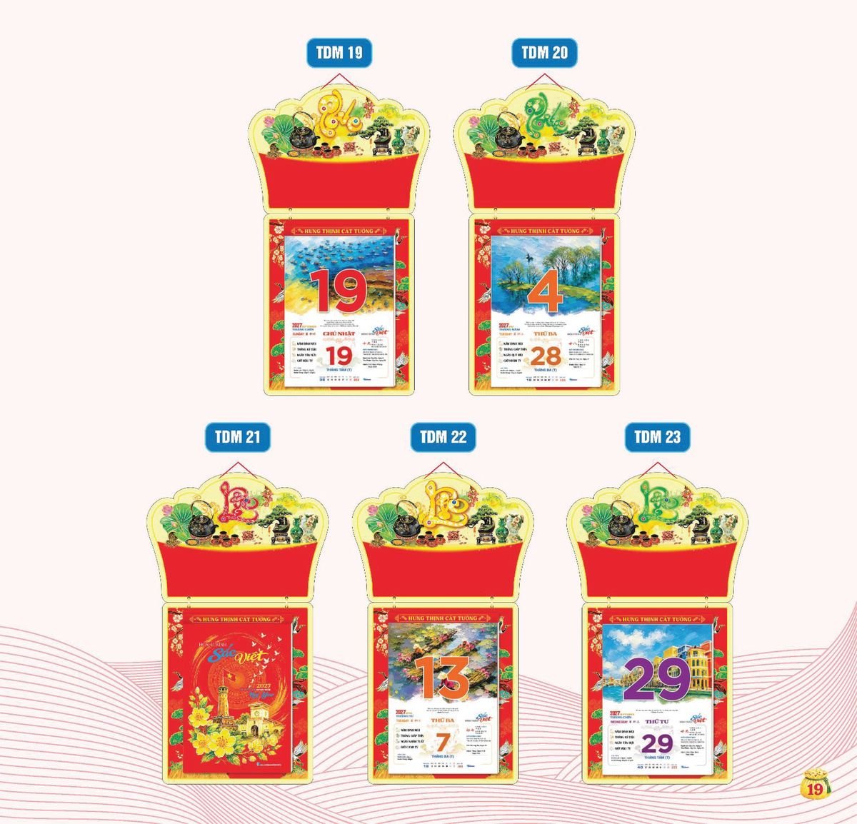 Lịch Bloc Siêu Cực Đại 2027 TDM16 Quà Tặng Bàn Làm Việc Văn Phòng Hiện Đại