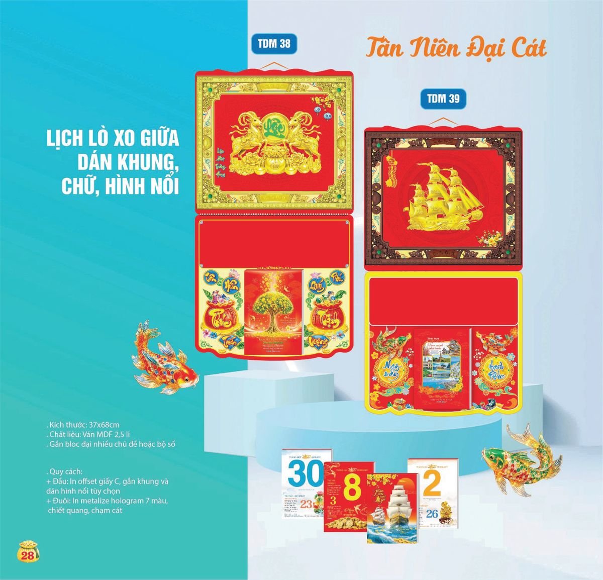 Lịch Bloc Siêu Cực Đại 2027 TDM25 Quà Tặng Bàn Làm Việc Văn Phòng Hiện Đại
