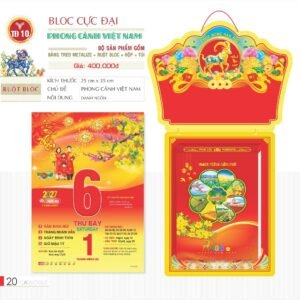 Lịch Bloc Cực Đại 2027 TD Mẫu TD10 (29 x 41 cm) Quà Tặng Bàn Làm Việc Văn Phòng Hiện Đại in logo doanh nghiệp quà tặng Tết tại Quà Tặng Văn Phòng