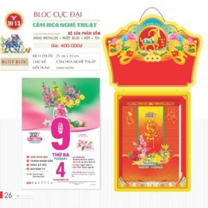 Lịch Bloc Cực Đại 2027 TD Mẫu TD13 (29 x 41 cm) Quà Tặng Bàn Làm Việc Văn Phòng Hiện Đại in logo doanh nghiệp quà tặng Tết tại Quà Tặng Văn Phòng