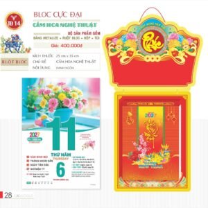 Lịch Bloc Cực Đại 2027 TD Mẫu TD14 (29 x 41 cm) Quà Tặng Bàn Làm Việc Văn Phòng Hiện Đại in logo doanh nghiệp quà tặng Tết tại Quà Tặng Văn Phòng
