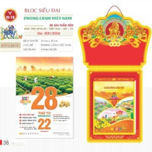Lịch Bloc Siêu Đại 2027 TD Mẫu TD19 (20 x 30 cm) Quà Tặng Bàn Làm Việc Văn Phòng Hiện Đại in logo doanh nghiệp quà tặng Tết tại Quà Tặng Văn Phòng