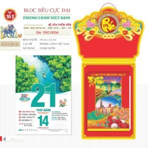 Lịch Bloc Siêu Cực Đại 2027 TD Mẫu TD2 (38 x 53 cm) Quà Tặng Bàn Làm Việc Văn Phòng Hiện Đại in logo doanh nghiệp quà tặng Tết tại Quà Tặng Văn Phòng