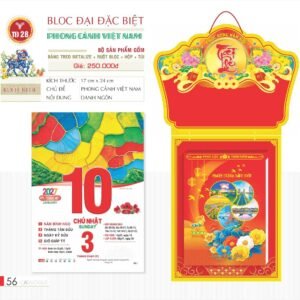 Lịch Bloc Đại Đặc Biệt 2027 TD Mẫu TD28 (29 x 41 cm) Quà Tặng Bàn Làm Việc Văn Phòng Hiện Đại in logo doanh nghiệp quà tặng Tết tại Quà Tặng Văn Phòng