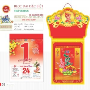 Lịch Bloc Đại Đặc Biệt 2027 TD Mẫu TD29 (29 x 41 cm) Quà Tặng Bàn Làm Việc Văn Phòng Hiện Đại in logo doanh nghiệp quà tặng Tết tại Quà Tặng Văn Phòng