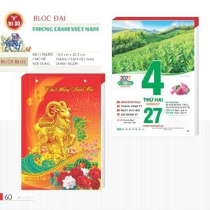 Lịch Bloc 2027 TD Mẫu TD30 (29 x 41 cm) Quà Tặng Bàn Làm Việc Văn Phòng Hiện Đại in logo doanh nghiệp quà tặng Tết tại Quà Tặng Văn Phòng