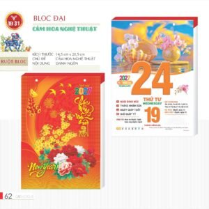 Lịch Bloc 2027 TD Mẫu TD31 (29 x 41 cm) Quà Tặng Bàn Làm Việc Văn Phòng Hiện Đại in logo doanh nghiệp quà tặng Tết tại Quà Tặng Văn Phòng