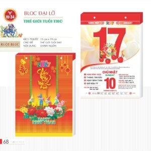 Lịch Bloc 2027 TD Mẫu TD34 (29 x 41 cm) Quà Tặng Bàn Làm Việc Văn Phòng Hiện Đại in logo doanh nghiệp quà tặng Tết tại Quà Tặng Văn Phòng