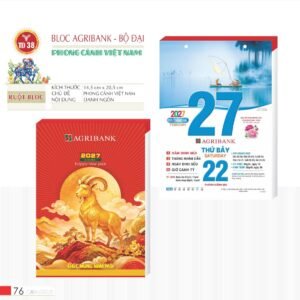 Lịch Bloc 2027 TD Mẫu TD38 (29 x 41 cm) Quà Tặng Bàn Làm Việc Văn Phòng Hiện Đại in logo doanh nghiệp quà tặng Tết tại Quà Tặng Văn Phòng