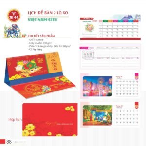 Lịch Để Bàn 2027 TD Mẫu TD44 (14 x 24cm) Quà Tặng Bàn Làm Việc Văn Phòng Hiện Đại in logo doanh nghiệp quà tặng Tết tại Quà Tặng Văn Phòng