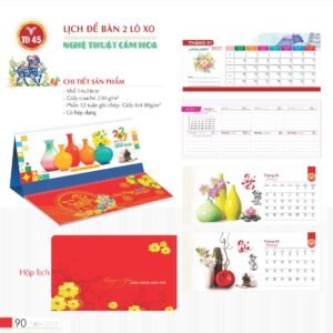 Lịch Để Bàn 2027 TD Mẫu TD45 (14 x 24cm) Quà Tặng Bàn Làm Việc Văn Phòng Hiện Đại in logo doanh nghiệp quà tặng Tết tại Quà Tặng Văn Phòng