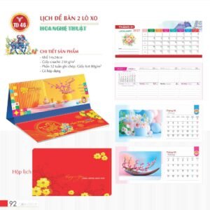Lịch Để Bàn 2027 TD Mẫu TD46 (14 x 24cm) Quà Tặng Bàn Làm Việc Văn Phòng Hiện Đại in logo doanh nghiệp quà tặng Tết tại Quà Tặng Văn Phòng