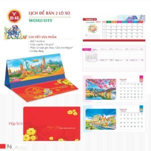 Lịch Để Bàn 2027 TD Mẫu TD48 (14 x 24cm) Quà Tặng Bàn Làm Việc Văn Phòng Hiện Đại in logo doanh nghiệp quà tặng Tết tại Quà Tặng Văn Phòng