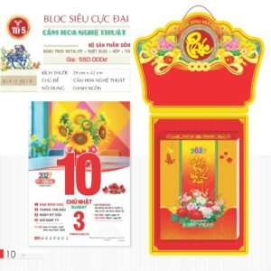 Lịch Bloc Siêu Cực Đại 2027 TD Mẫu TD5 (38 x 53 cm) Quà Tặng Bàn Làm Việc Văn Phòng Hiện Đại in logo doanh nghiệp quà tặng Tết tại Quà Tặng Văn Phòng
