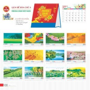 Lịch Bàn Chữ A 2027 TD Mẫu TD50 (19 x 19cm) Quà Tặng Bàn Làm Việc Văn Phòng Hiện Đại in logo doanh nghiệp quà tặng Tết tại Quà Tặng Văn Phòng