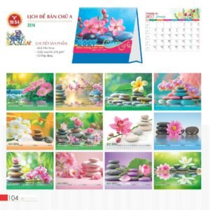 Lịch Bàn Chữ A 2027 TD Mẫu TD54 (19 x 19cm) Quà Tặng Bàn Làm Việc Văn Phòng Hiện Đại in logo doanh nghiệp quà tặng Tết tại Quà Tặng Văn Phòng