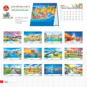 Lịch Bàn Chữ A 2027 TD Mẫu TD56 (19 x 19cm) Quà Tặng Bàn Làm Việc Văn Phòng Hiện Đại in logo doanh nghiệp quà tặng Tết tại Quà Tặng Văn Phòng