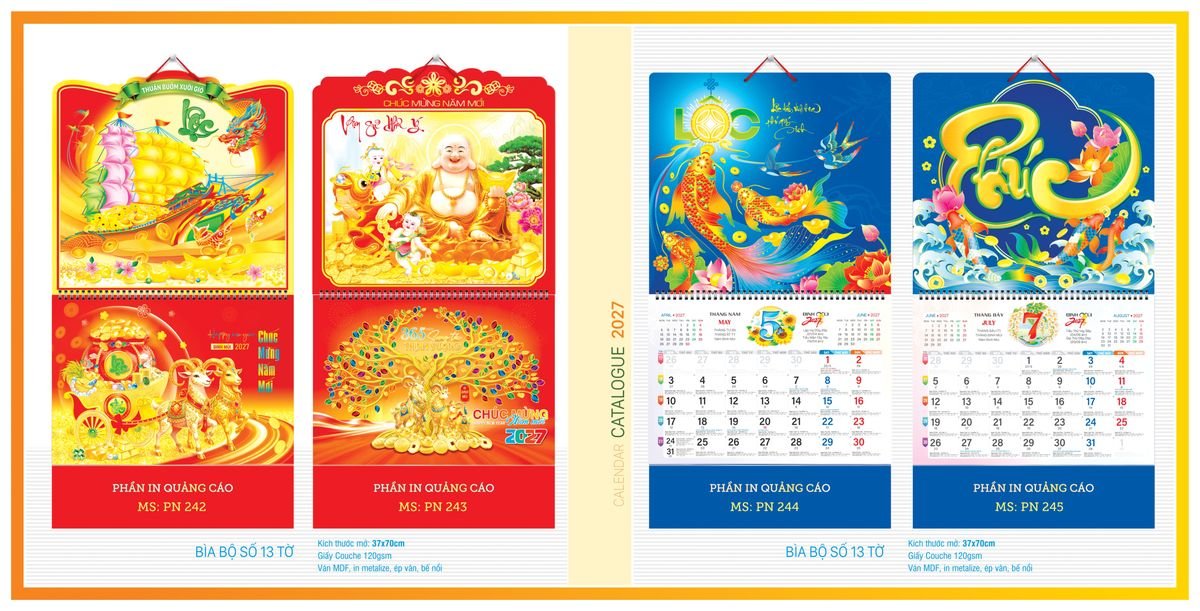 Lịch 13 Tờ TPN13T04 Quà Tặng Bàn Làm Việc Văn Phòng Hiện Đại