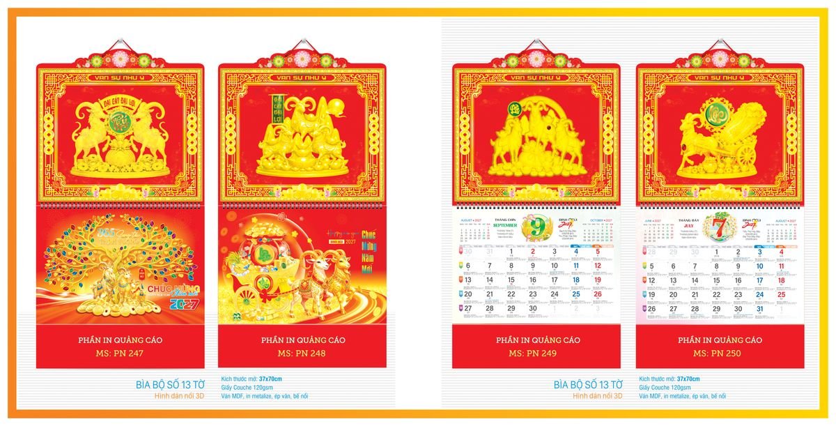 Lịch 13 Tờ TPN13T06 Quà Tặng Bàn Làm Việc Văn Phòng Hiện Đại