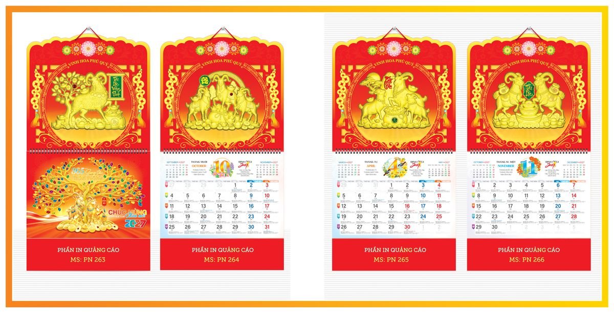 Lịch 13 Tờ TPN13T10 Quà Tặng Bàn Làm Việc Văn Phòng Hiện Đại