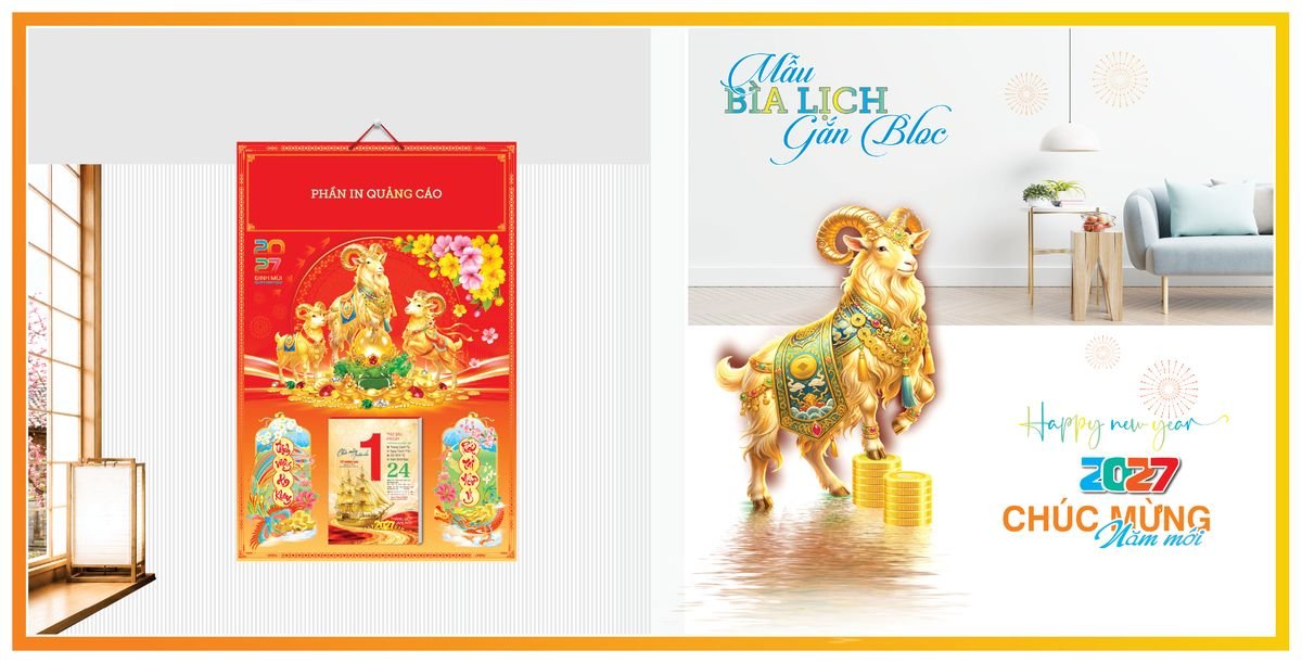 Bìa Lịch Treo Gắn Bloc TPNBIA01 Quà Tặng Bàn Làm Việc Văn Phòng Hiện Đại