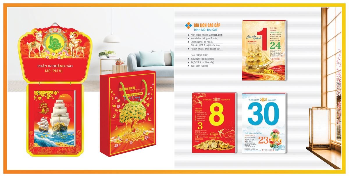 Bìa Lịch Treo Gắn Bloc TPNBIA03 Quà Tặng Bàn Làm Việc Văn Phòng Hiện Đại