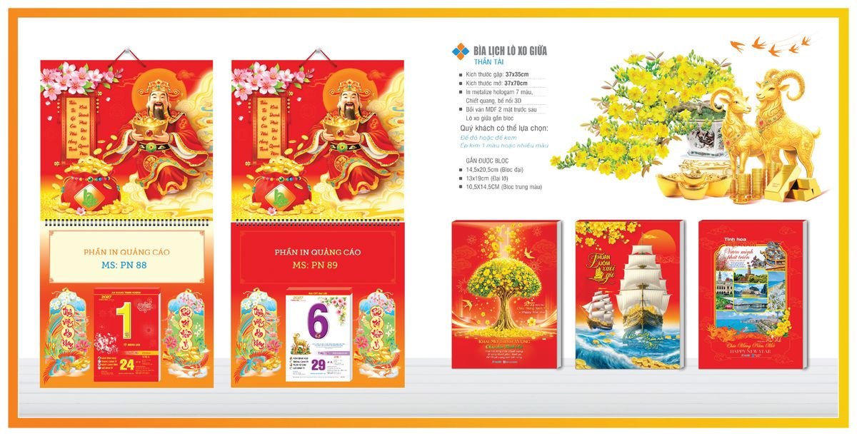 Bìa Lịch Treo Gắn Bloc TPNBIA07 Quà Tặng Bàn Làm Việc Văn Phòng Hiện Đại