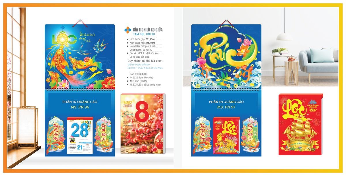 Bìa Lịch Treo Gắn Bloc TPNBIA11 Quà Tặng Bàn Làm Việc Văn Phòng Hiện Đại