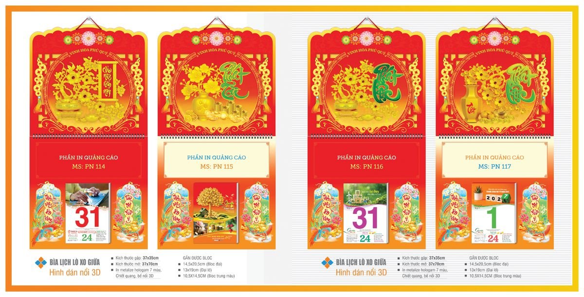 Bìa Lịch Treo Gắn Bloc TPNBIA16 Quà Tặng Bàn Làm Việc Văn Phòng Hiện Đại