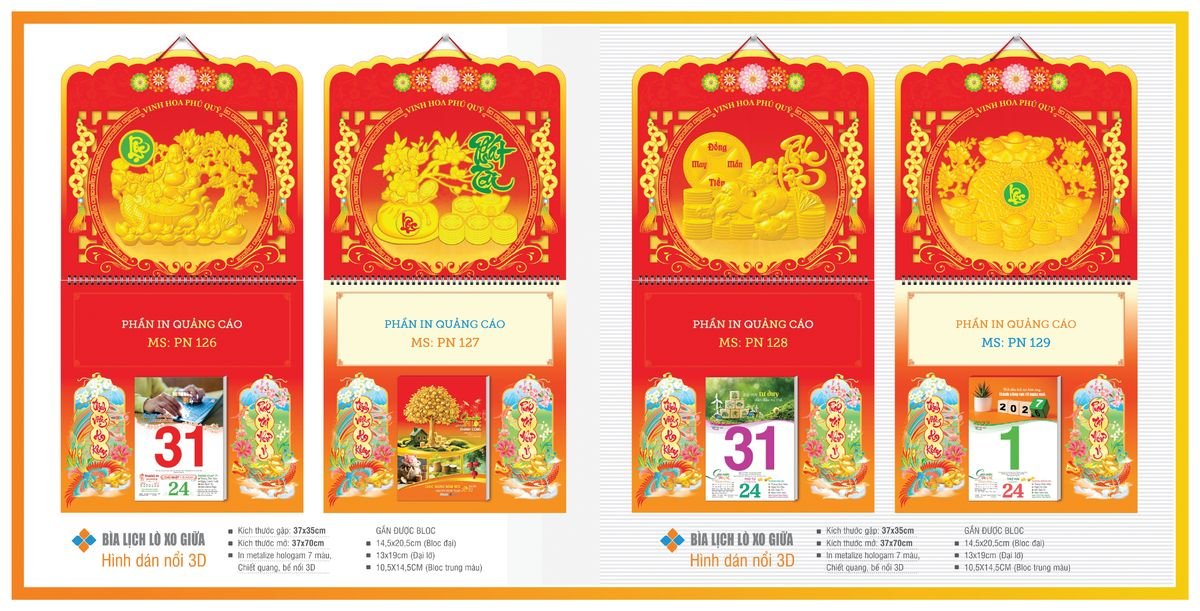Bìa Lịch Treo Gắn Bloc TPNBIA19 Quà Tặng Bàn Làm Việc Văn Phòng Hiện Đại