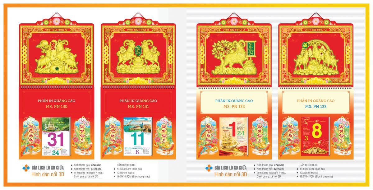 Bìa Lịch Treo Gắn Bloc TPNBIA20 Quà Tặng Bàn Làm Việc Văn Phòng Hiện Đại