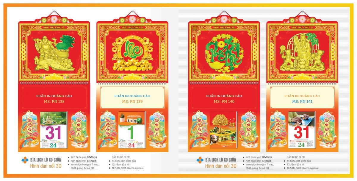 Bìa Lịch Treo Gắn Bloc TPNBIA22 Quà Tặng Bàn Làm Việc Văn Phòng Hiện Đại