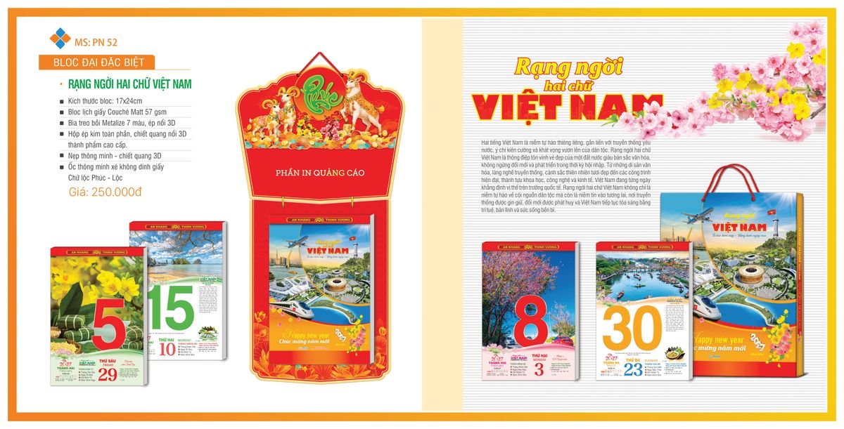 Lịch Bloc TPN 2027 TPNBLOC61 Quà Tặng Bàn Làm Việc Văn Phòng Hiện Đại