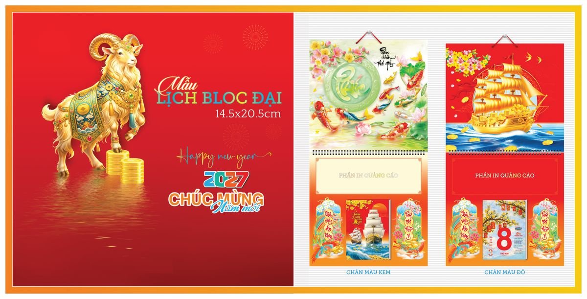 Lịch Bloc TPN 2027 TPNBLOC62 Quà Tặng Bàn Làm Việc Văn Phòng Hiện Đại