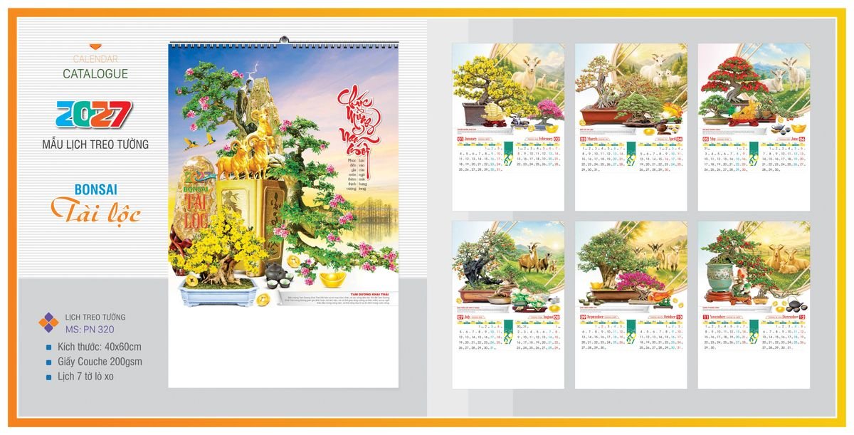 Lịch 7 Tờ Lò Xo TPNLX10 Quà Tặng Bàn Làm Việc Văn Phòng Hiện Đại