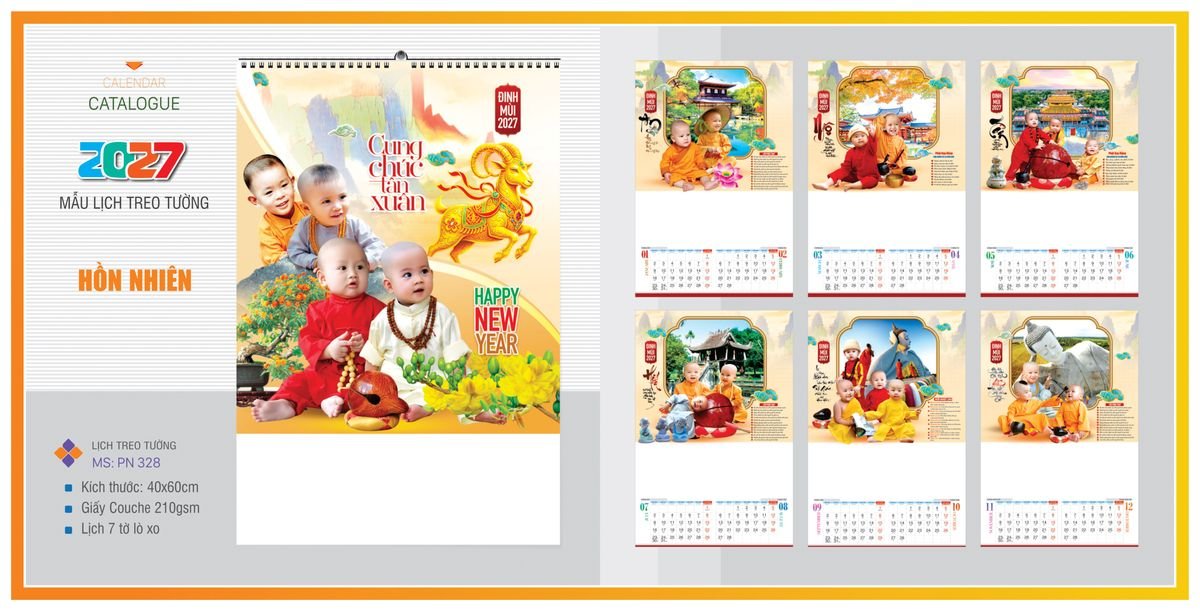 Lịch 7 Tờ Lò Xo TPNLX18 Quà Tặng Bàn Làm Việc Văn Phòng Hiện Đại