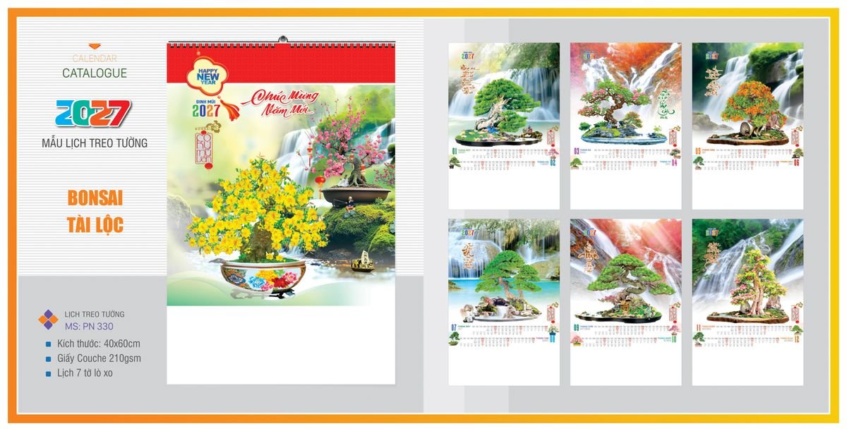 Lịch 7 Tờ Lò Xo TPNLX20 Quà Tặng Bàn Làm Việc Văn Phòng Hiện Đại