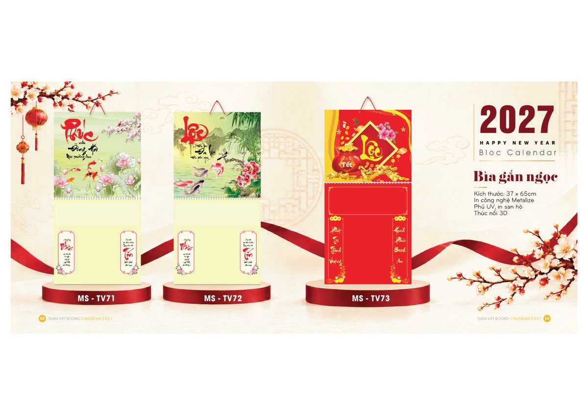 Lịch Để Bàn Tuấn Việt 2027 Tuấn Việt TV30 Quà Tặng Bàn Làm Việc Văn Phòng Hiện Đại