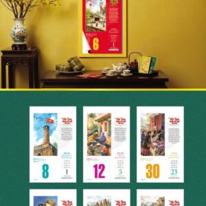 Lịch Bloc 2027 VHVN Mẫu VHVN-05 (29 x 41 cm) Quà Tặng Bàn Làm Việc Văn Phòng Hiện Đại