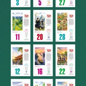 Lịch Bloc 2027 VHVN Mẫu VHVN-06 (29 x 41 cm) Quà Tặng Bàn Làm Việc Văn Phòng Hiện Đại