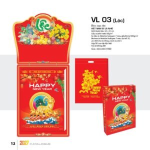 Lịch Bloc Cực Đại 2027 VL Mẫu VL03 (25 x 35cm) Quà Tặng Bàn Làm Việc Văn Phòng Hiện Đại in logo doanh nghiệp quà tặng Tết tại Quà Tặng Văn Phòng