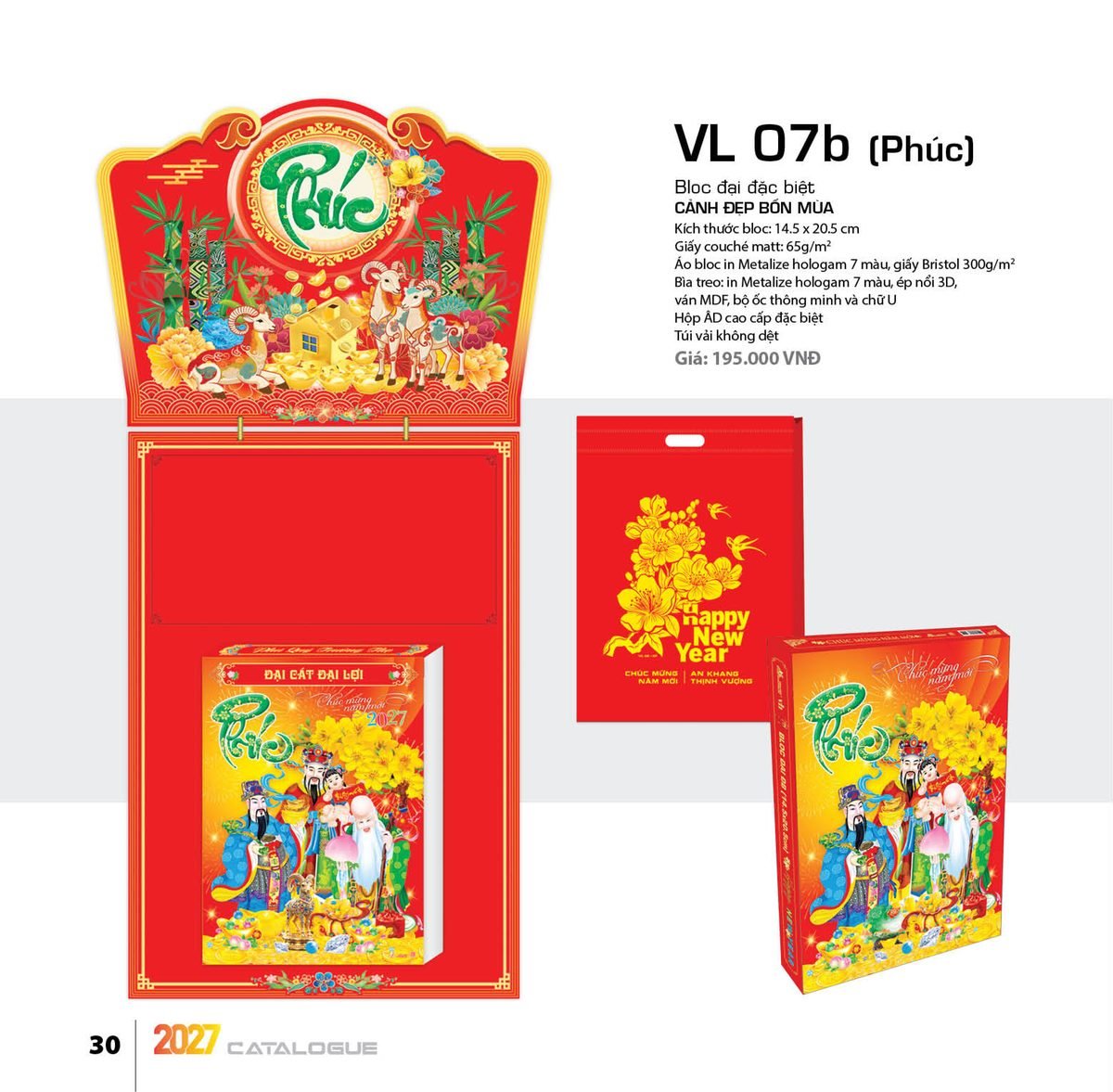 Lịch Bloc Đại Đặc Biệt 2027 VL Mẫu VL07B - Đại Cát Đại Lợi (29 x 41 cm) Quà Tặng Bàn Làm Việc Văn Phòng Hiện Đại Lịch Bloc Đại Đặc Biệt 2027 VL Mẫu VL07B - Đại Cát Đại Lợi (29 x 41 cm) Quà Tặng Bàn Làm Việc Văn Phòng Hiện Đại in logo doanh nghiệp quà tặng Tết tại Quà Tặng Văn Phòng