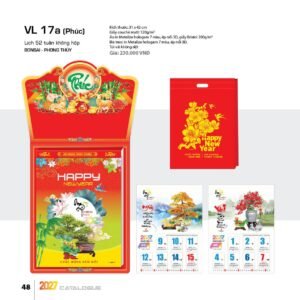 Lịch 52 Tuần 2027 VL Mẫu VLLB01 (31 x 42cm) Quà Tặng Bàn Làm Việc Văn Phòng Hiện Đại in logo doanh nghiệp quà tặng Tết tại Quà Tặng Văn Phòng