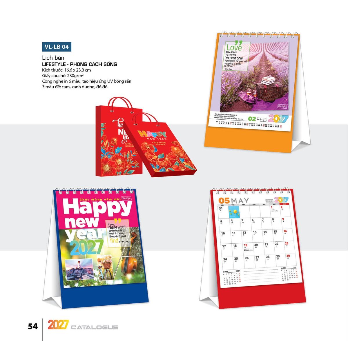 Lịch Để Bàn 2027 VL Mẫu VLLB04 (16 x 24 cm) Quà Tặng Bàn Làm Việc Văn Phòng Hiện Đại Lịch Để Bàn 2027 VL Mẫu VLLB04 (16 x 24 cm) Quà Tặng Bàn Làm Việc Văn Phòng Hiện Đại in logo doanh nghiệp quà tặng Tết tại Quà Tặng Văn Phòng