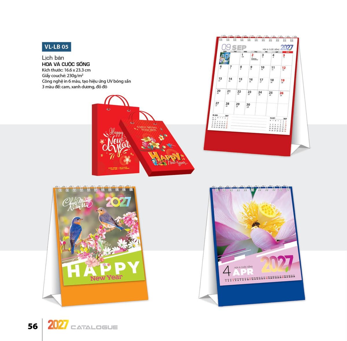 Lịch Để Bàn 2027 VL Mẫu VLLB05 (16 x 24 cm) Quà Tặng Bàn Làm Việc Văn Phòng Hiện Đại Lịch Để Bàn 2027 VL Mẫu VLLB05 (16 x 24 cm) Quà Tặng Bàn Làm Việc Văn Phòng Hiện Đại in logo doanh nghiệp quà tặng Tết tại Quà Tặng Văn Phòng
