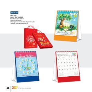 Lịch Để Bàn 2027 VL Mẫu VLLB07 (16 x 24 cm) Quà Tặng Bàn Làm Việc Văn Phòng Hiện Đại in logo doanh nghiệp quà tặng Tết tại Quà Tặng Văn Phòng