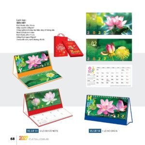 Lịch Bàn Chữ M (Có Note 52 Tuần) 2027 VL Mẫu VLLB13 (24 x 11cm) Quà Tặng Bàn Làm Việc Văn Phòng Hiện Đại in logo doanh nghiệp quà tặng Tết tại Quà Tặng Văn Phòng