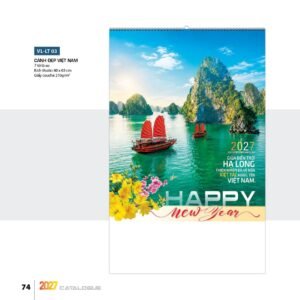 Lịch Bloc 2027 VL Mẫu VLLT03 - Cảnh Đẹp Việt Nam (40 x 63cm) Quà Tặng Bàn Làm Việc Văn Phòng Hiện Đại in logo doanh nghiệp quà tặng Tết tại Quà Tặng Văn Phòng